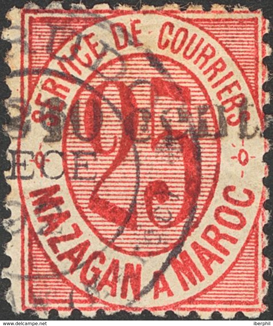 1139 º 44, 45A(4). 1892. Conjunto De Cinco Sellos (un 25 C Y Cuatro De 10 C Sobre 25 C, Dos De Ellos En Usado). MAZAGAN  - Spanish Morocco