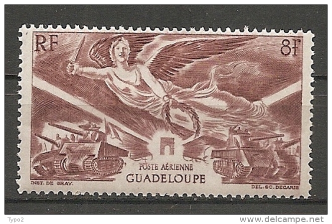 GUADELOUPE -  Yv.  PA N°  6  *  8f  Victoire   Cote  1,1 Euro  BE 2 Scans - Poste Aérienne