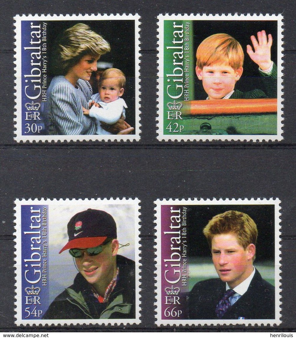 GIBRALTAR  Timbres Neufs ** De 2002   ( Ref 5201 ) Famille Royale  Harry - Gibraltar