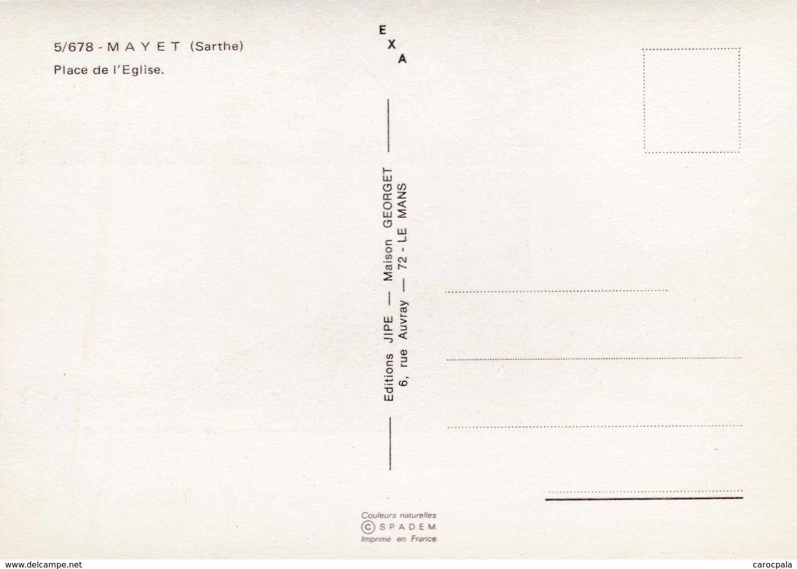 Carte 1970 MAYET / PLACE DE L'EGLISE - Mayet
