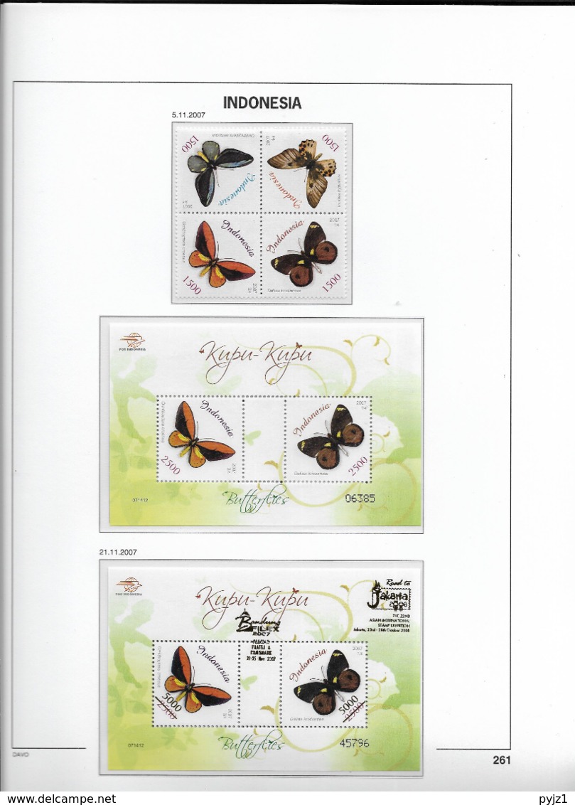 2007 MNH Indonesia year collection according to DAVO album (8 scans) postfris**