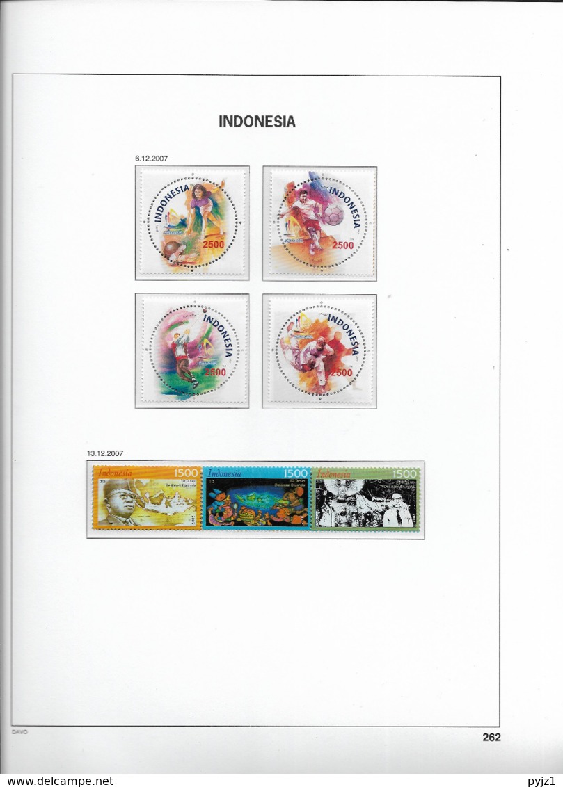 2007 MNH Indonesia year collection according to DAVO album (8 scans) postfris**