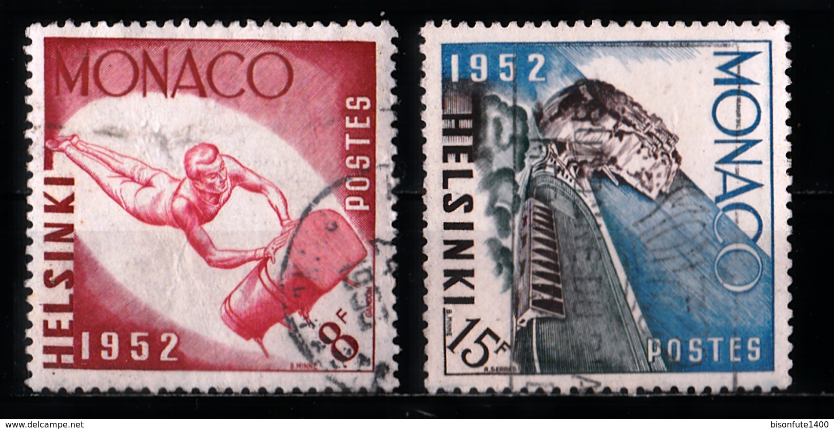 Monaco 1952 : Timbres Yvert & Tellier N° 386 - 387 - 388 - 389 - 390 Et 391. - Usados