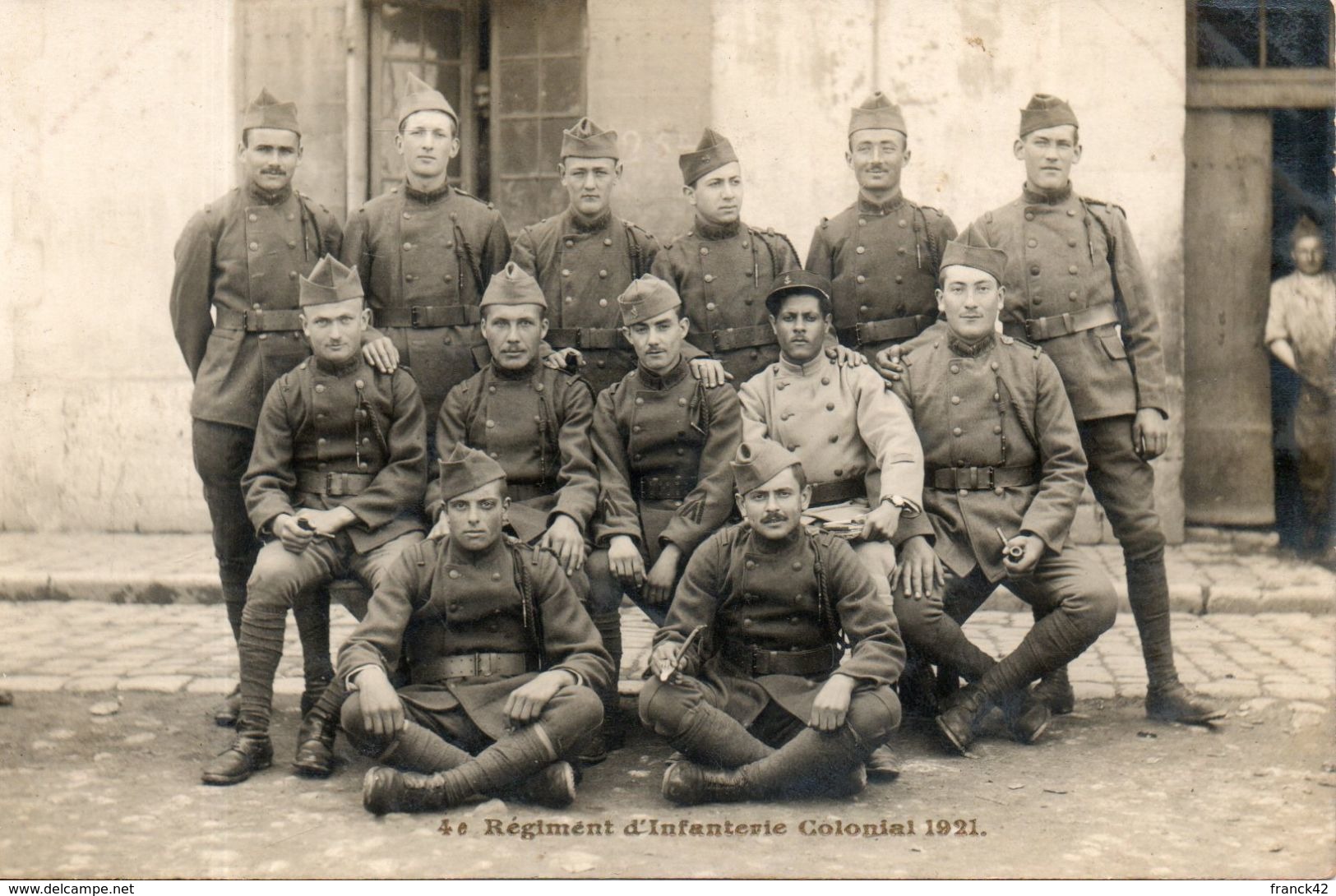 Carte Photo. 4e Régiment D'infanterie Coloniale 1921 - Régiments