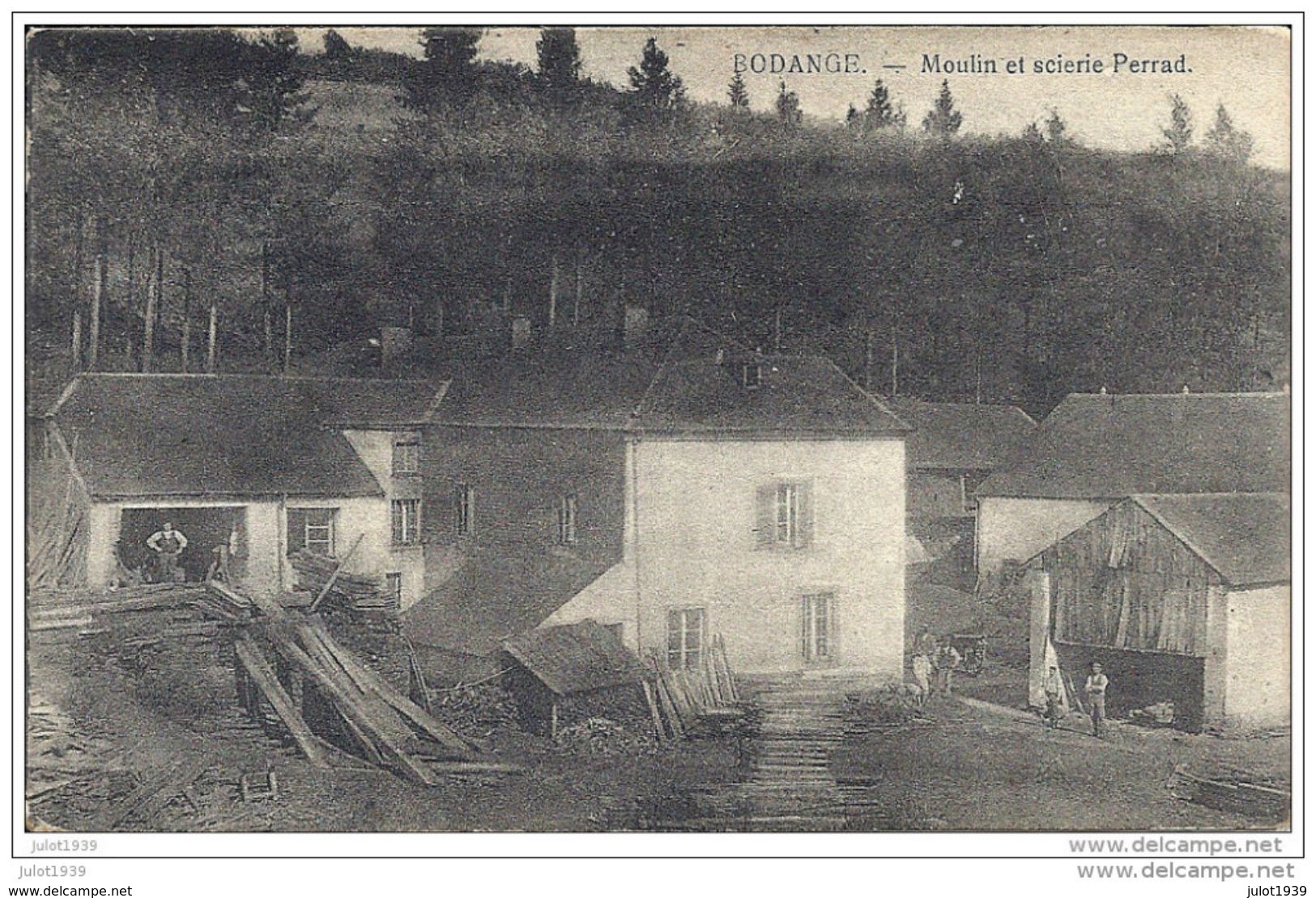 BODANGE ..-- MOULIN Et SCIERIE PERRAD . 1921 Vers WASMES ( Melle Elisabeth GARAIN ) . Voir Verso . - Fauvillers