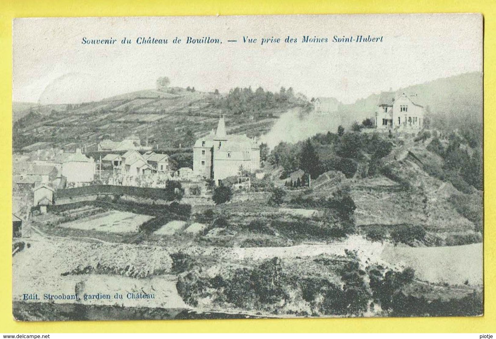 * Bouillon (Luxembourg - La Wallonie) * (Edit Stroobant, Gardien Du Chateau) Vue Prise Des Moines Saint Hubert, Kasteel - Bouillon