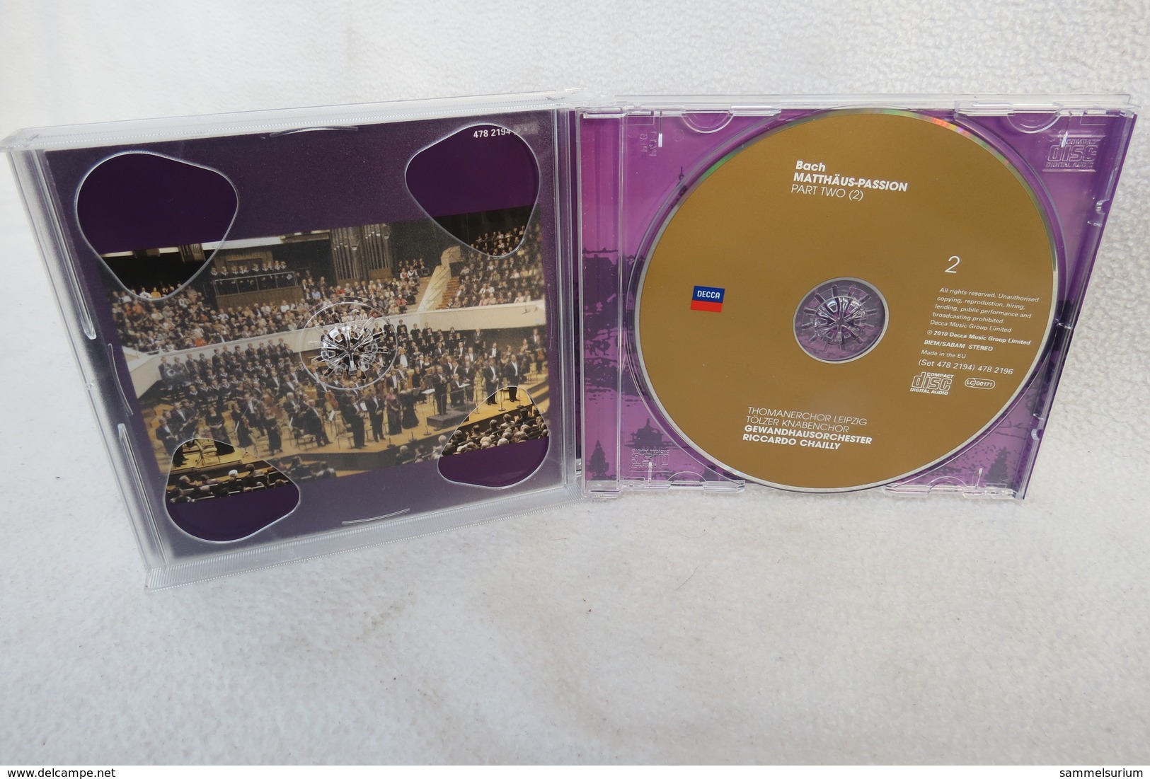 2 CDs "Bach Matthäus-Passion" Thomanerchor Leipzig, Tölzer Knabenchor, Gewandhausorchester Riccardo Chailly - Klassik