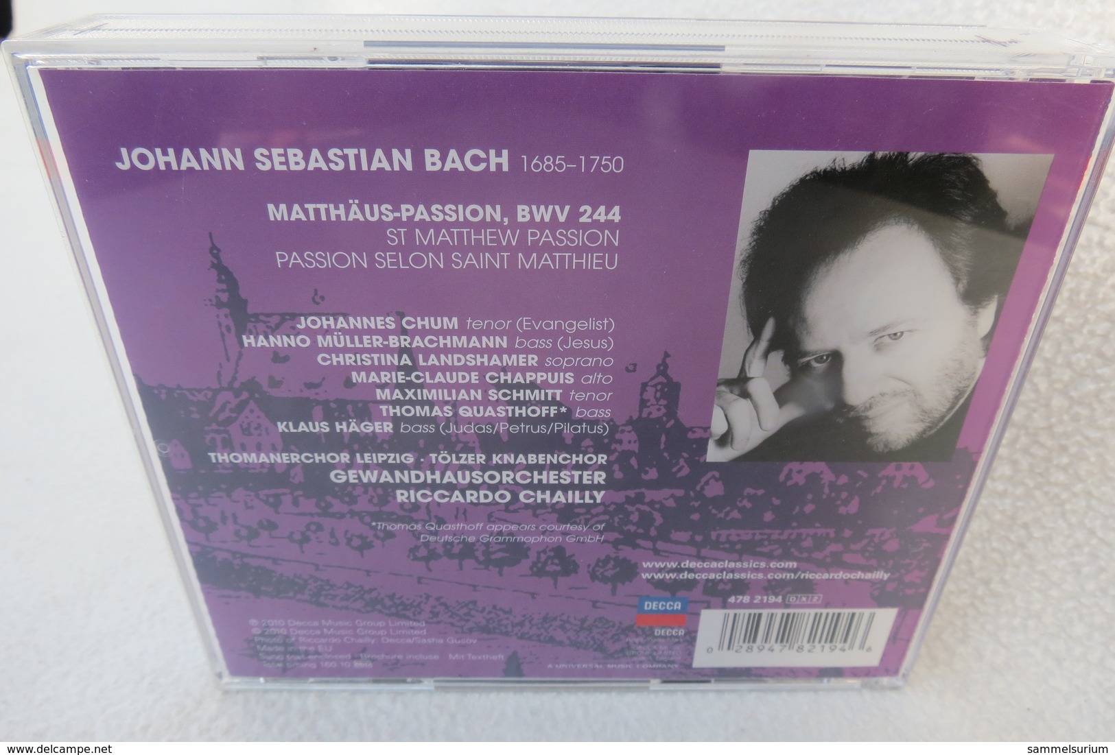 2 CDs "Bach Matthäus-Passion" Thomanerchor Leipzig, Tölzer Knabenchor, Gewandhausorchester Riccardo Chailly - Klassik