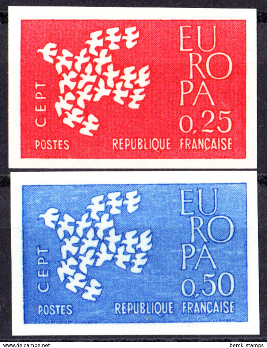 FRANCE - N°1309/1310 - EUROPA 1961 - "OISEAUX" - NON DENTELES - LUXE. - Zonder Classificatie