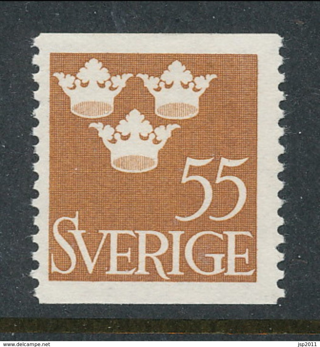 Sweden 1948 Facit # 285, Three Crowns, 55 öre, Brown, MNH (**) - Unused Stamps