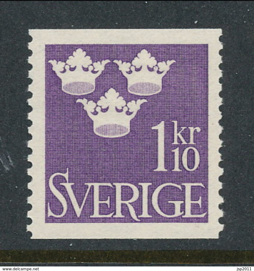 Sweden 1948 Facit # 296, Three Crowns, 1,10 Kr, Violet, MNH (**) - Nuovi