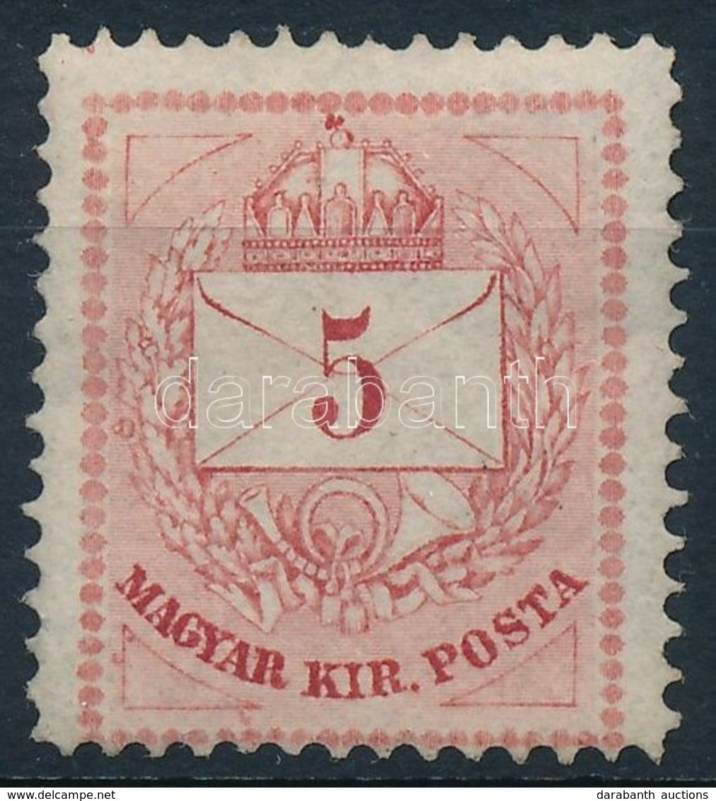 ** 1874 5kr I. Típus 13:13 1/4 Fogazással (** 130.000) (javított Gumi / Repaired Gum) - Sonstige & Ohne Zuordnung