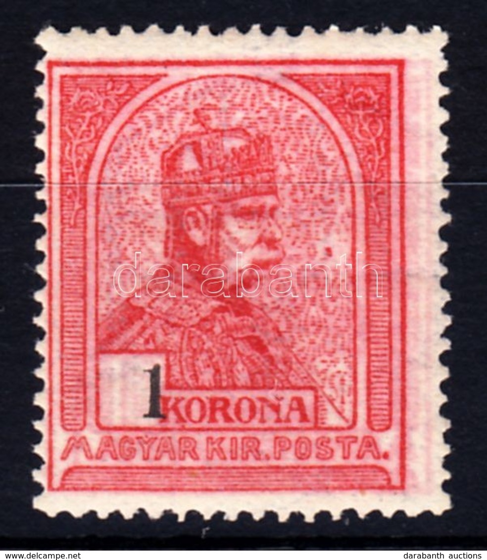 ** 1909 Turul 1 K, Lemezhibák, Kett?s Kép, átszivárgó Nyomat, Látványosan Eltolódott értékszám - Andere & Zonder Classificatie