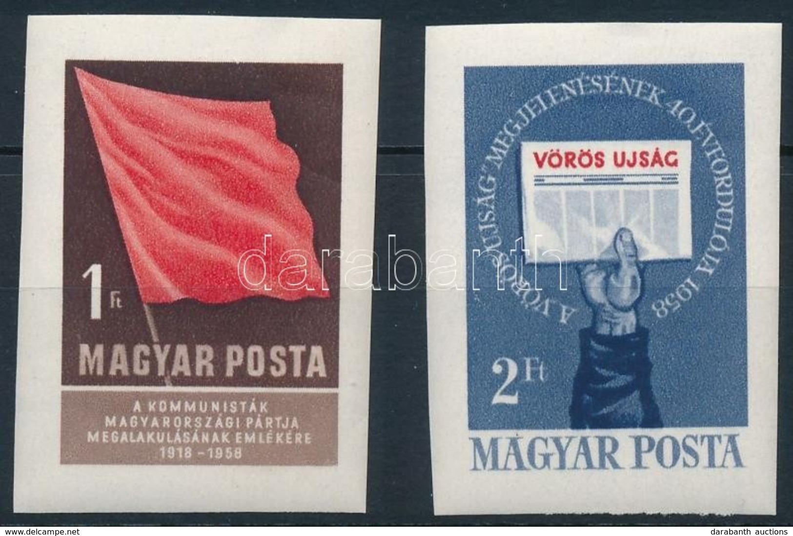 ** 1958 Kommunisták Magyarországi Pártja (I.) Vágott Sor (4.000) - Andere & Zonder Classificatie