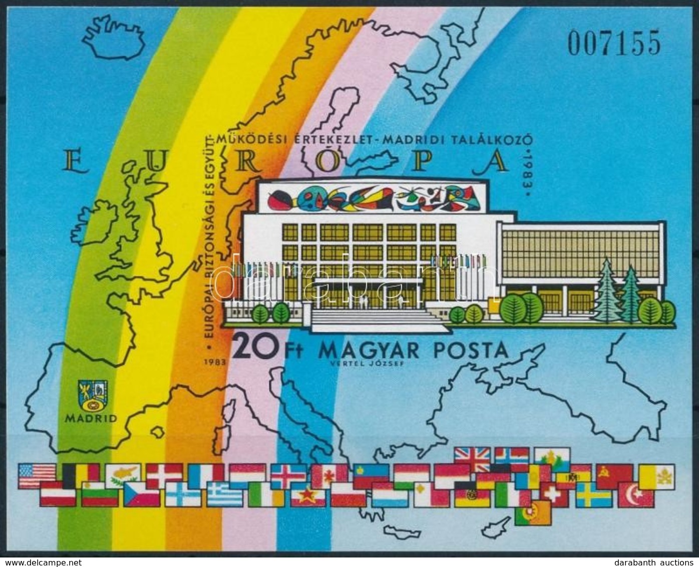 ** 1983 Madridi Találkozó Vágott Blokk (3.200) - Sonstige & Ohne Zuordnung