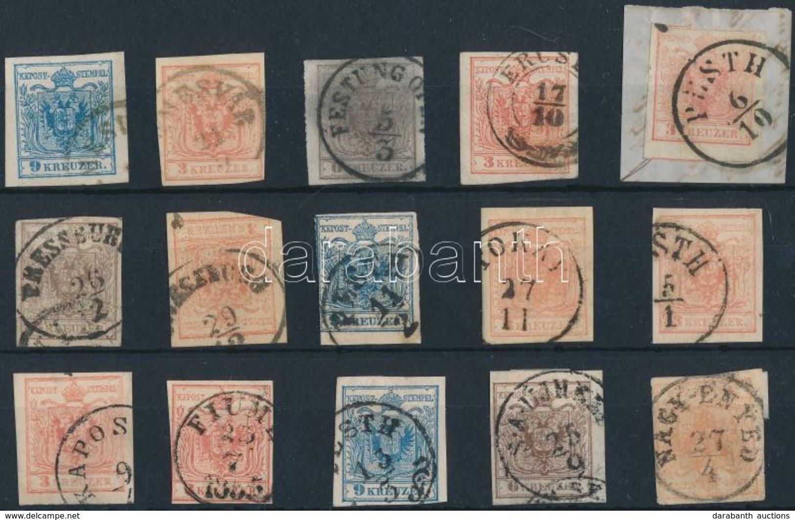 O 1850 15 Db Bélyeg Szép / Olvasható Bélyegzésekkel / 15 Stamps With Nice / Readable Cancellations - Sonstige & Ohne Zuordnung