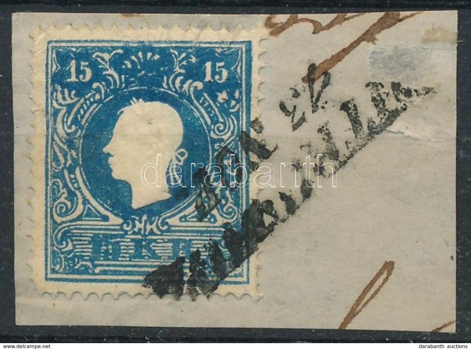 1858 15kr II. Er?sen Túlfestékezett Nyomat / Strongly Overinked Copy ,,MITROWITZ' - Andere & Zonder Classificatie