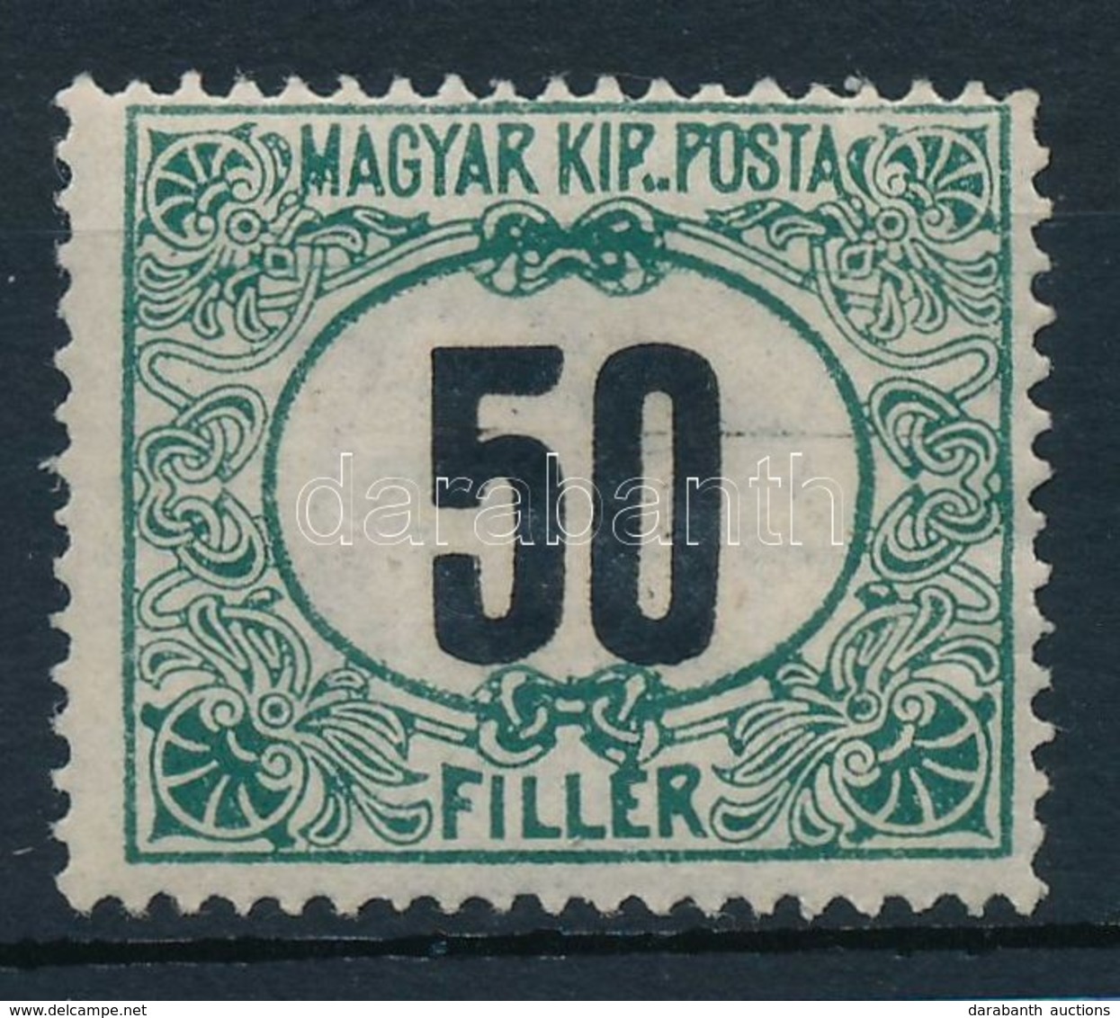 * 1905 Portó 50f ,,B', Törött ,,R' A ,,KIR'-ben - Sonstige & Ohne Zuordnung
