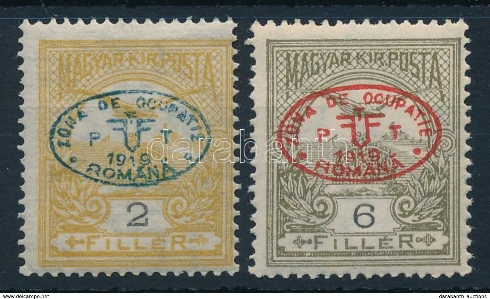 ** * Debrecen I. 1919 Turul 2f és 6f Garancia Nélkül (**35.000) - Sonstige & Ohne Zuordnung