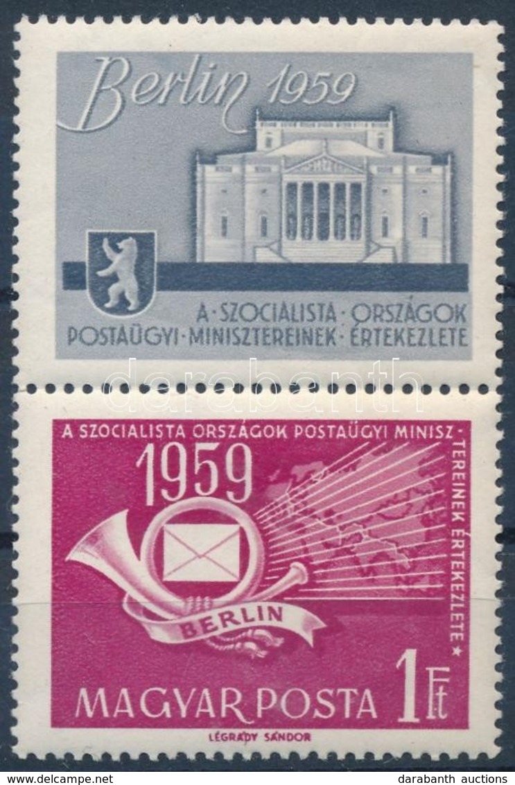 ** 1959 Szocialista Országok Postaügyi Miniszterei Kett?spont Lemezhiba - Sonstige & Ohne Zuordnung