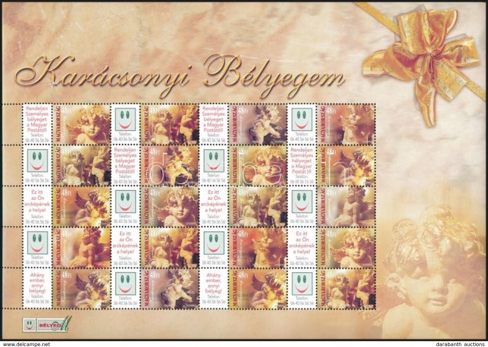 ** 2004 Karácsonyi Bélyegem (I.) - Angyalkák Promóciós Teljes ív Sorszám Nélkül (11.000) - Altri & Non Classificati