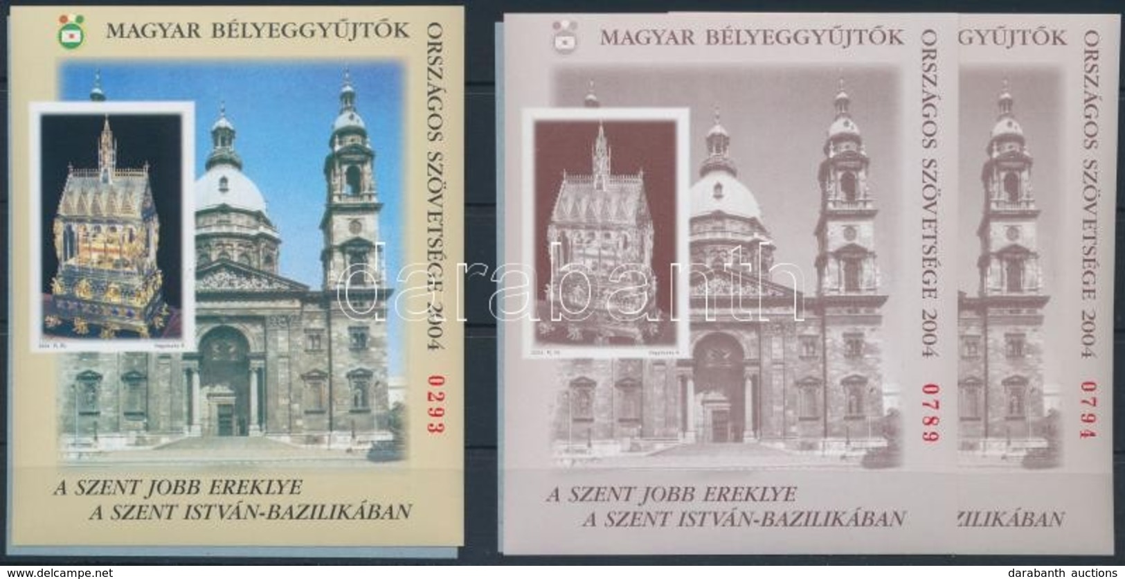 ** 2004 Szent Jobb Emlékív A Bélyegvilág El?fizet?inek + 2 Db Barna Szent Jobb Emlékív 'A Szövetségért Végzett Munkáért' - Sonstige & Ohne Zuordnung