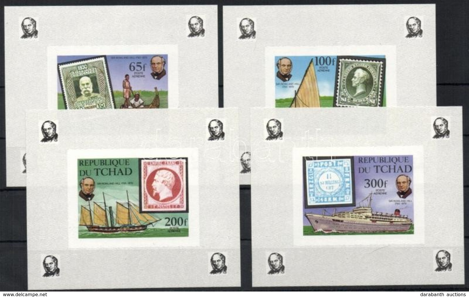 ** 1979 Rowland Hill Sor Vágott Blokkformában Mi 872-875 - Andere & Zonder Classificatie