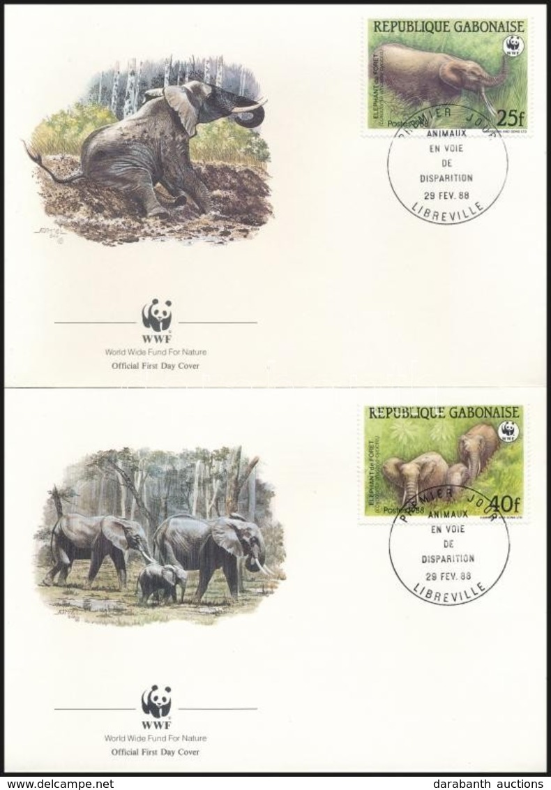 1988 WWF: Erdei Elefánt Sor 4 Db FDC-n Mi 1009-1012 - Andere & Zonder Classificatie