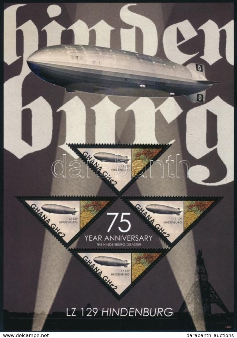 ** 2012 Hindenburg Léghajó Kisív Mi 4125 + Blokk Mi 498 - Sonstige & Ohne Zuordnung