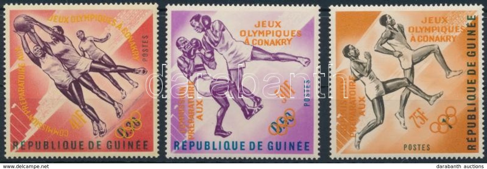 ** 1963 El?olimpiai Sportjátékok Sor Narancssárga Felülnyomással Mi 211-213 B - Andere & Zonder Classificatie