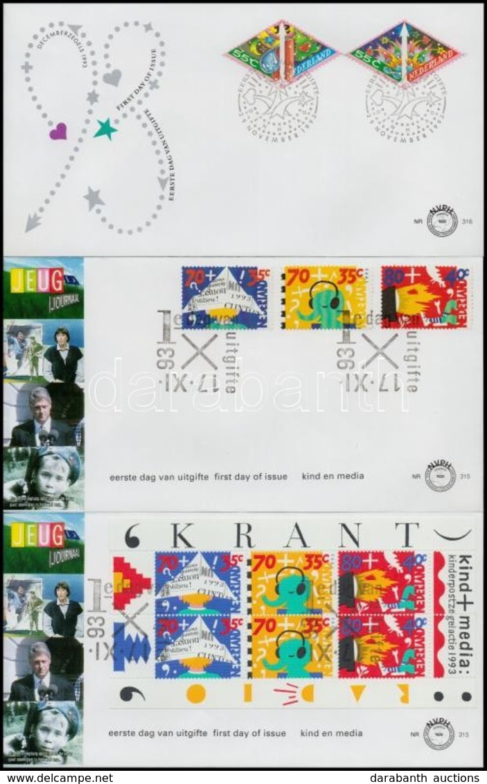 1993 3 Klf FDC - Sonstige & Ohne Zuordnung