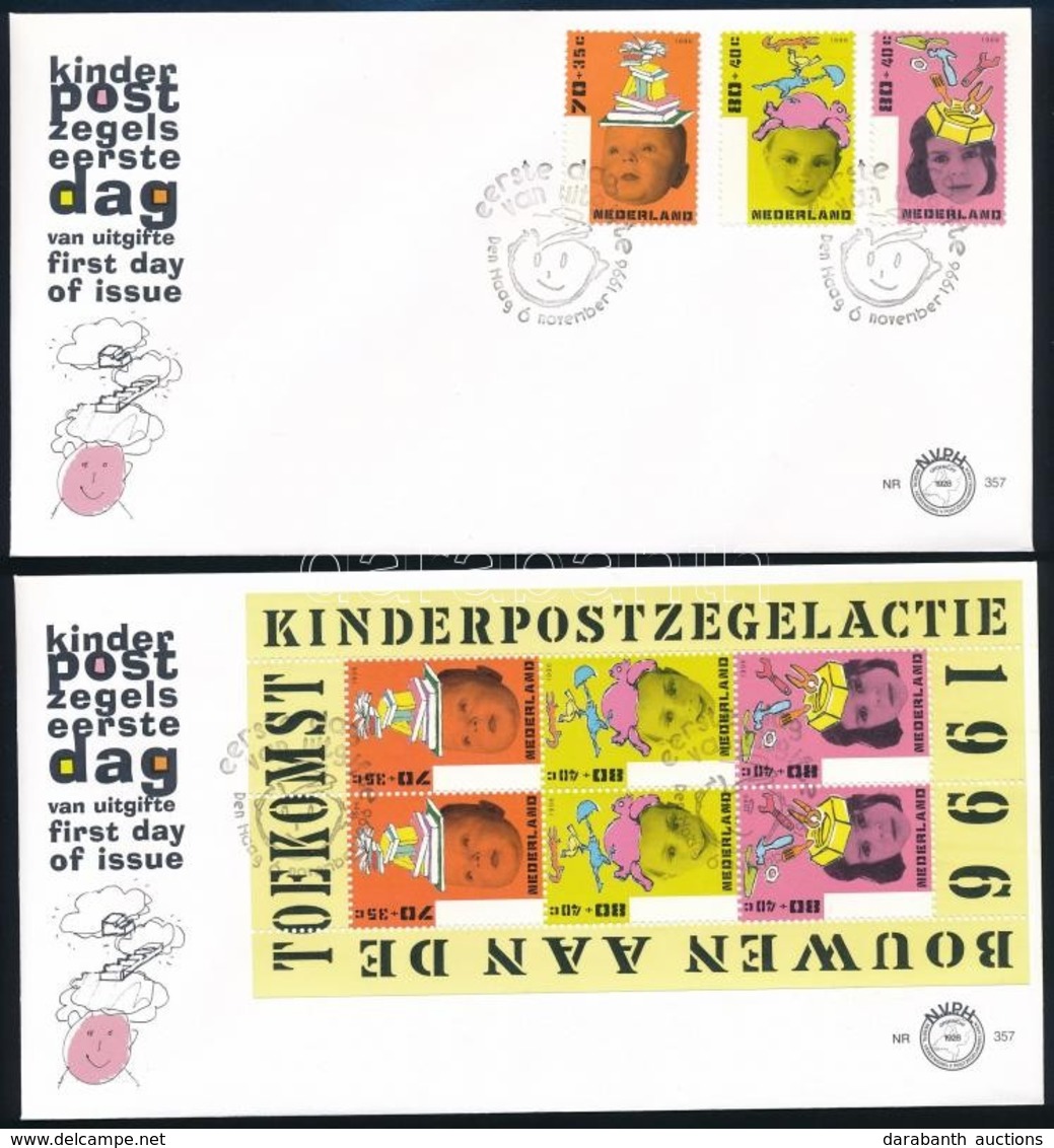 1996 A Jöv? Alakítása Sor + Blokk 2 FDC-n Mi 1596 - 1598 + Mi 50 - Sonstige & Ohne Zuordnung