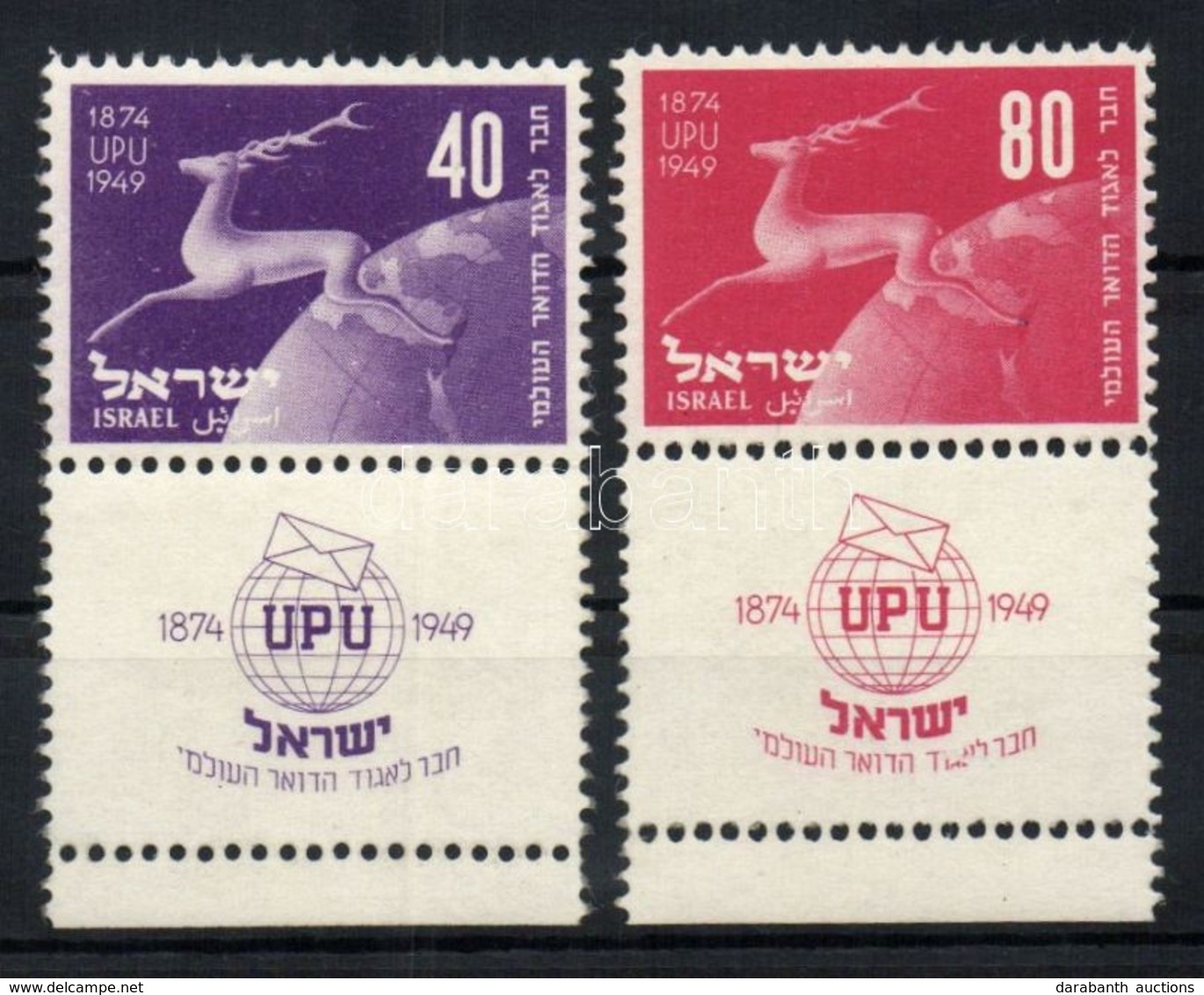 ** 1950 Felvétel Az UPU-ba Tabos Sor / Set With Tab Mi 28-29 - Sonstige & Ohne Zuordnung