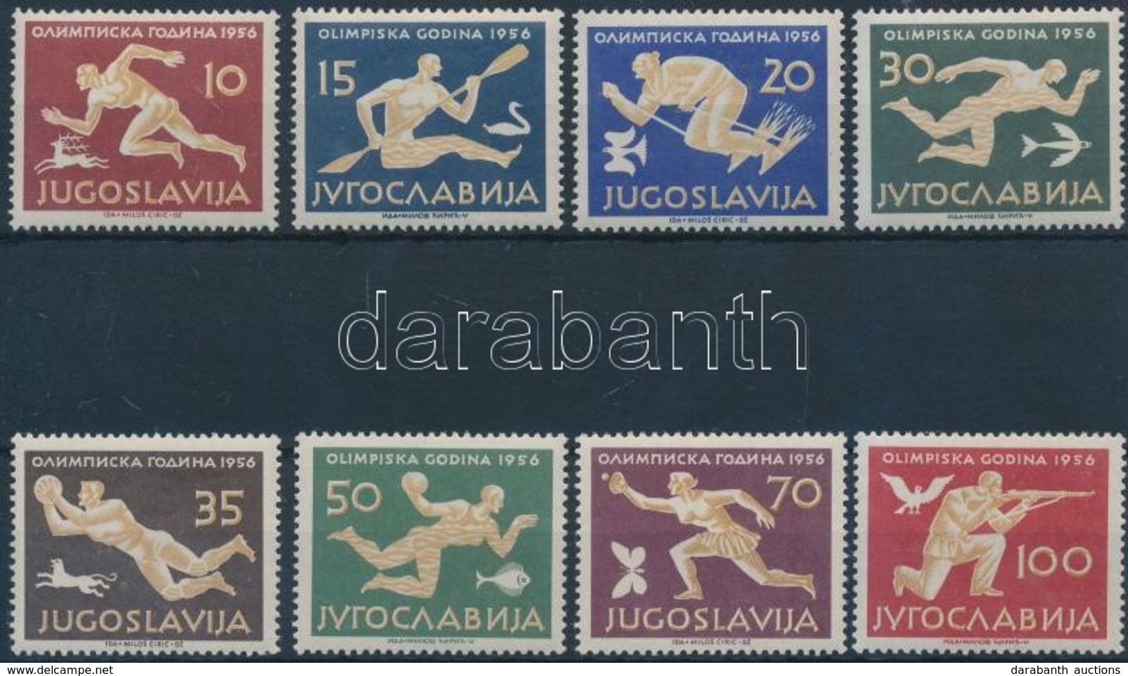 ** 1956 Nyári Olimpia Melbourne Sor Mi 804-811 - Andere & Zonder Classificatie