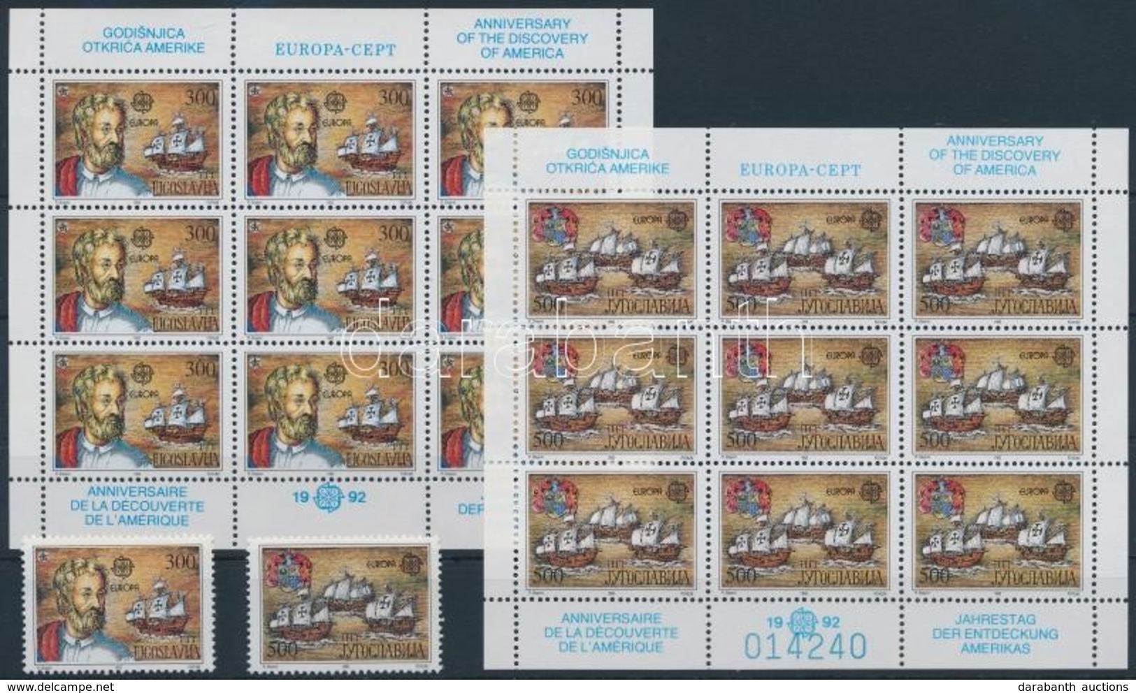 ** 1992 Europa CEPT, Amerika Felfedezése Sor + Kisívsor Mi 2534-2535 - Sonstige & Ohne Zuordnung