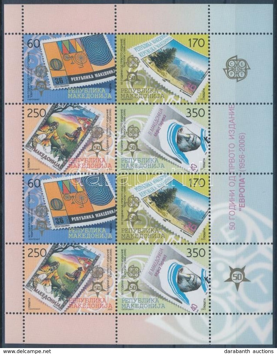 ** 2005 50 éves Az Europa CEPT Bélyeg Kisív Mi 370-373 - Sonstige & Ohne Zuordnung