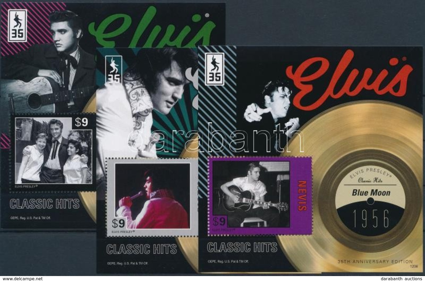 ** 2012 Elvis Presley 3 Klf Blokk Mi 316-318 - Andere & Zonder Classificatie