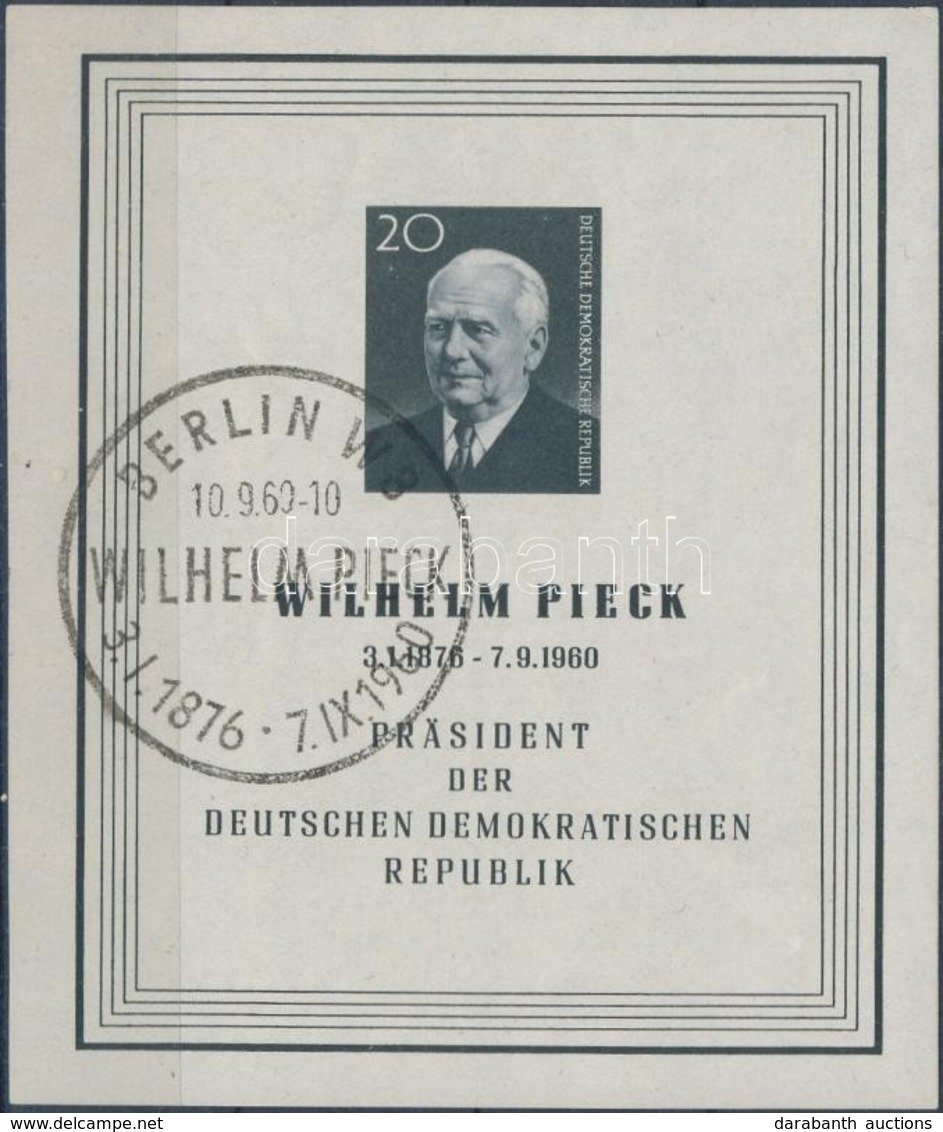 O 1960 Wilhelm Pieck Blokk Mi 16 - Andere & Zonder Classificatie