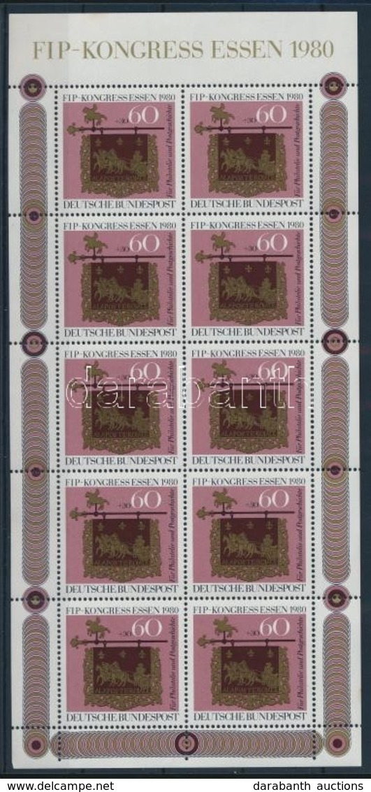 ** 1980 FIP Kogresszus Kisív Mi 1065 - Andere & Zonder Classificatie