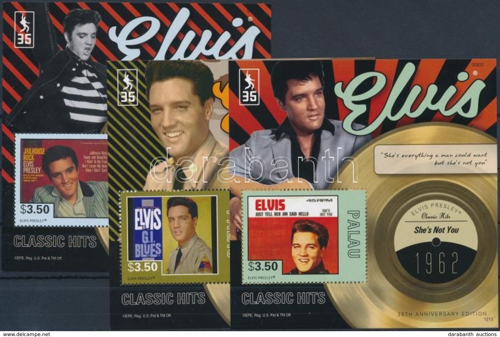 ** 2012 Elvis Presley 3 Klf Blokk Mi 263-265 - Andere & Zonder Classificatie