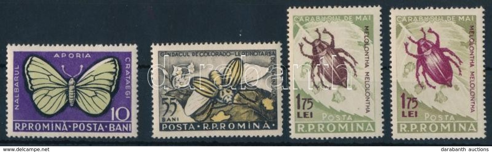 ** 1956 Ártalmas Rovarok Sor Mi 1586-1587 + 1588 A+b - Sonstige & Ohne Zuordnung