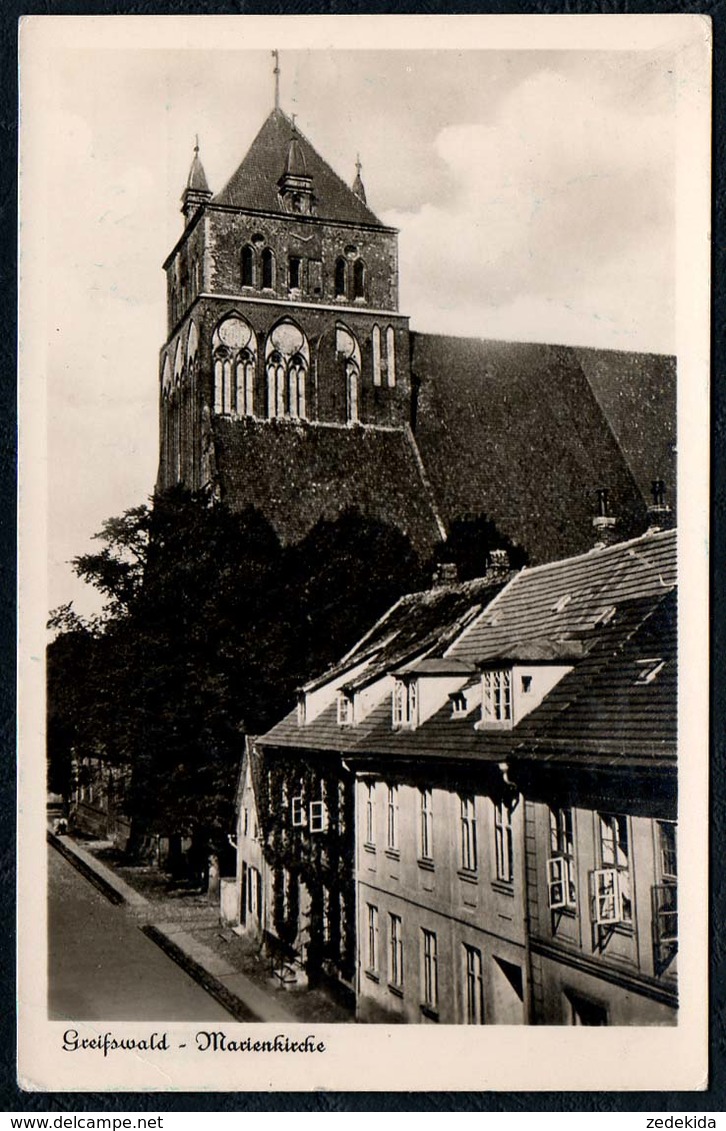 B2796 - Greifswald - Marienkirche - Neubert - Landpost Landpoststempel - Greifswald