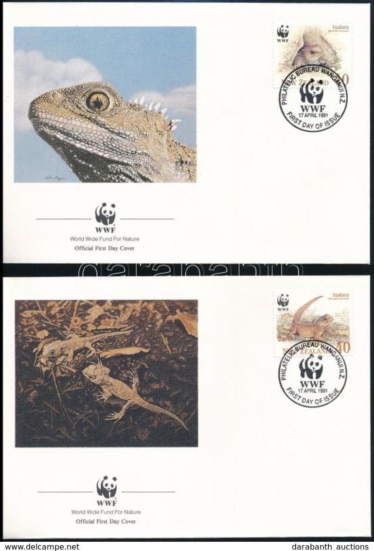 ** 1991 WWF Gyíkok Sor + A Sor 4 FDC-n Mi 1160-1163 - Andere & Zonder Classificatie