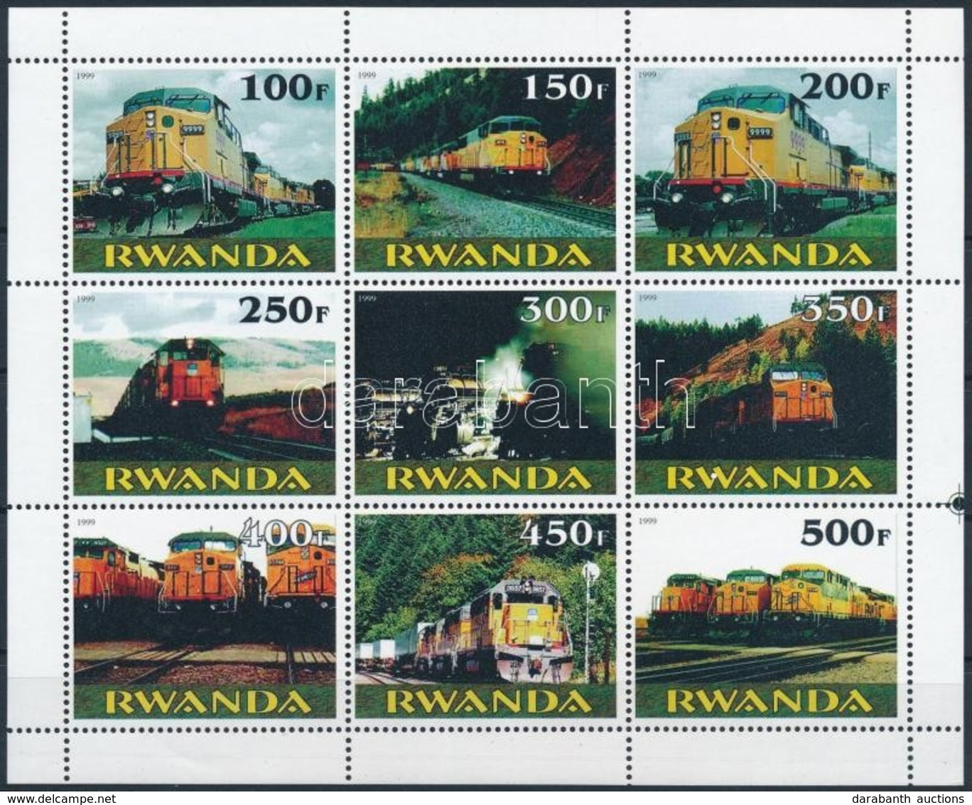 ** Ruanda 1999 Mozdony Kisív - Andere & Zonder Classificatie