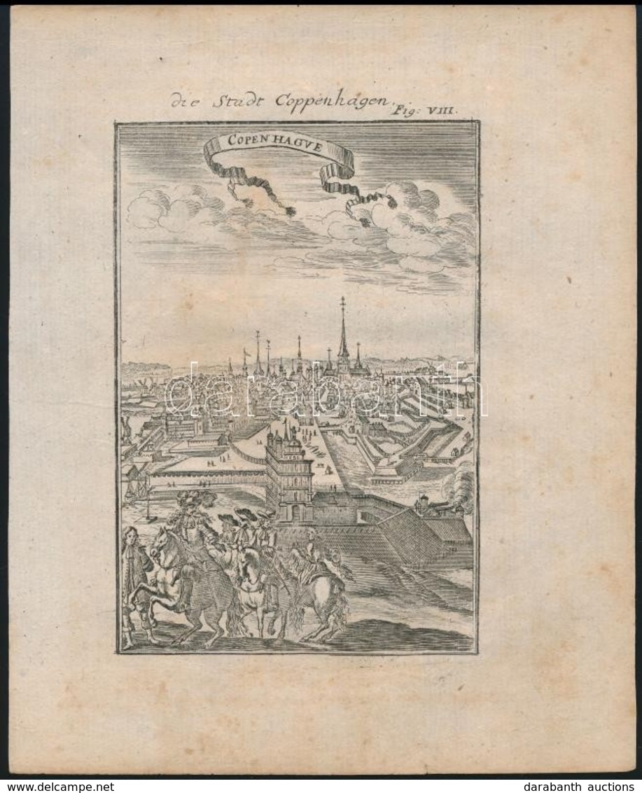 Cca 1690 2 Db Koppenhágát ábrázoló Rézmetszet. Megjelent: Alain Manesson Maller: Description De L'Univers.. Paris,1683./ - Prenten & Gravure