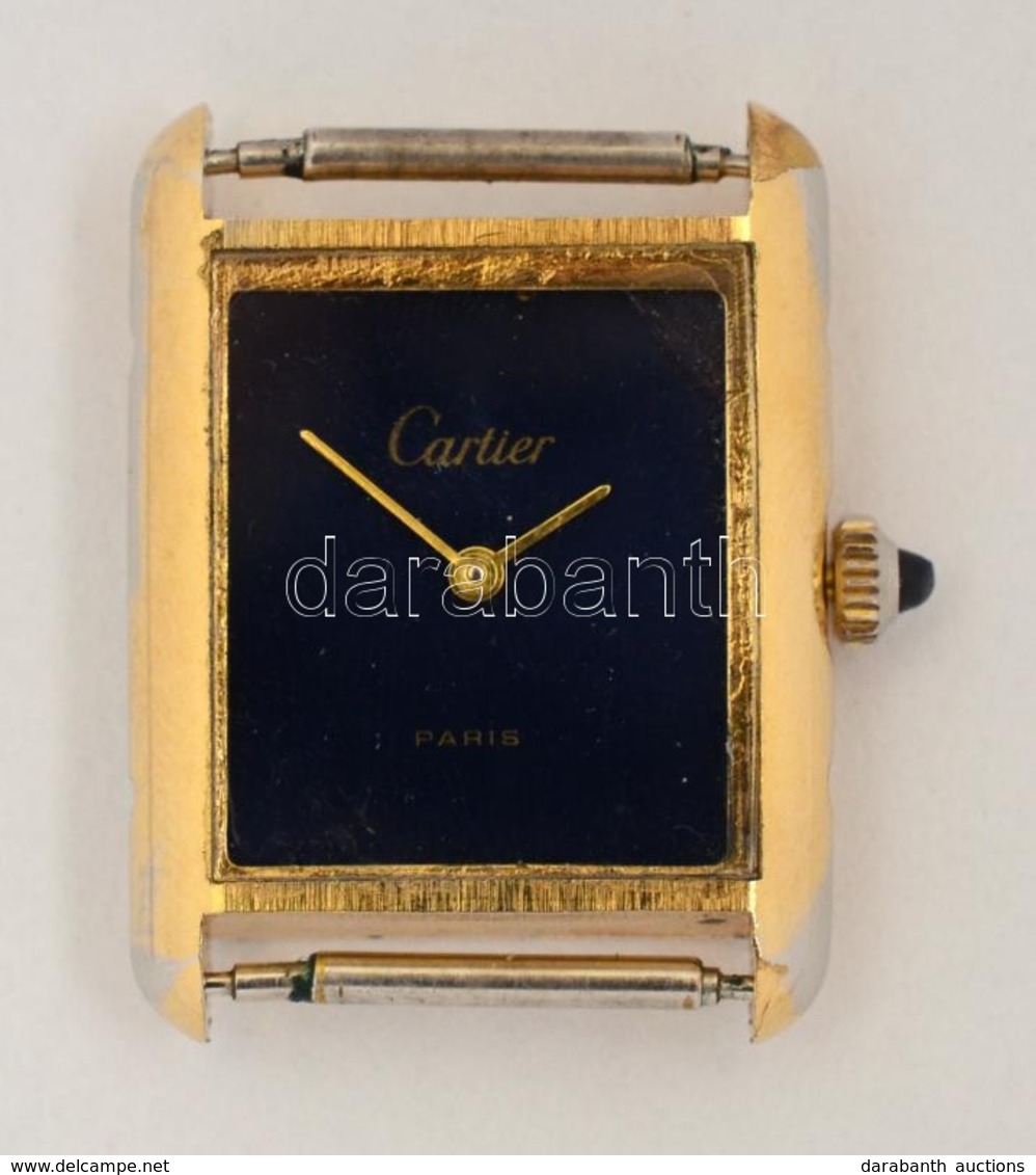 Cartier Tank Mechanikus Art Deco Karóra. Köves Felhúzókoronával, M?köd?, Jó állapotban.  27x30 Mm - Andere & Zonder Classificatie