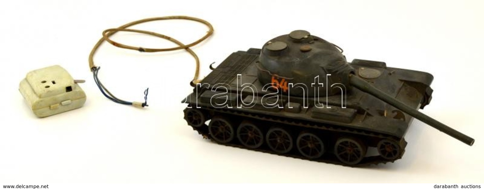 Retro Távirányítós Tank (T-64), Nem Müködik, Kis Sérülésekkel, H:27 Cm, 14×24 Cm - Sonstige & Ohne Zuordnung