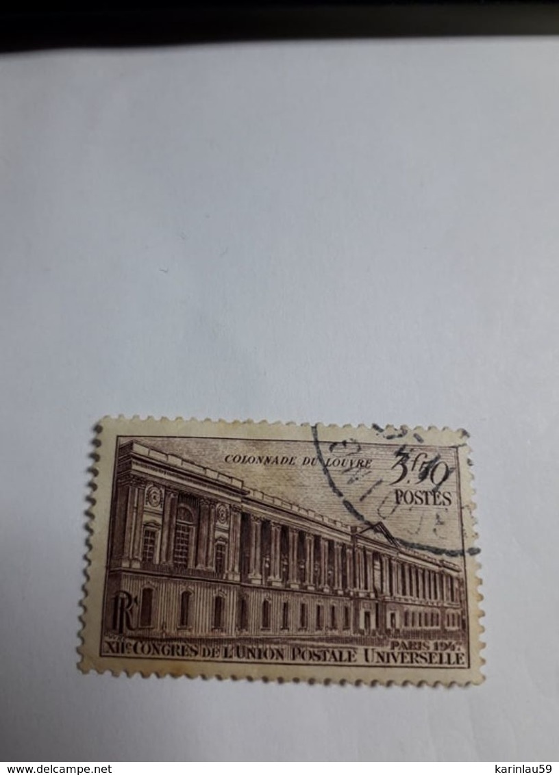 Timbre France   1947 / Y&T N° 780 : Colonnade Du Louvre Oblitéré - Used Stamps