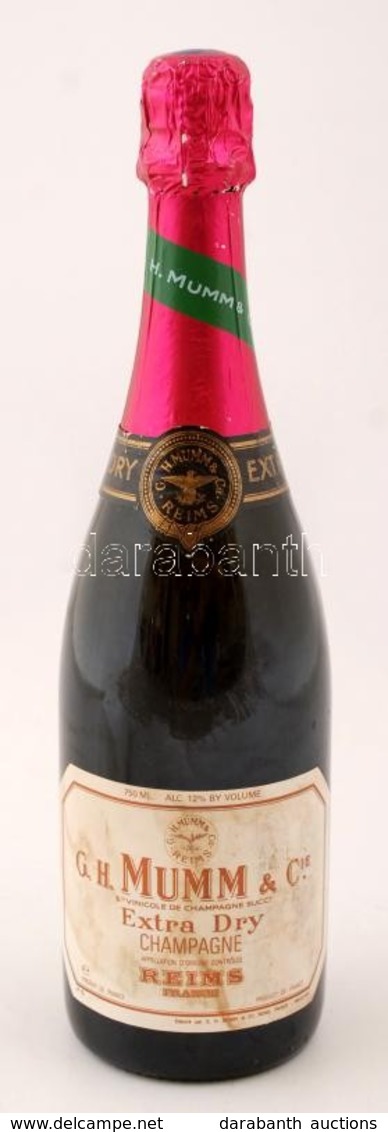 Cca 1960-70 G.H. Mumm Extra Dry Champagne, Reims France,  0,75l - Sonstige & Ohne Zuordnung