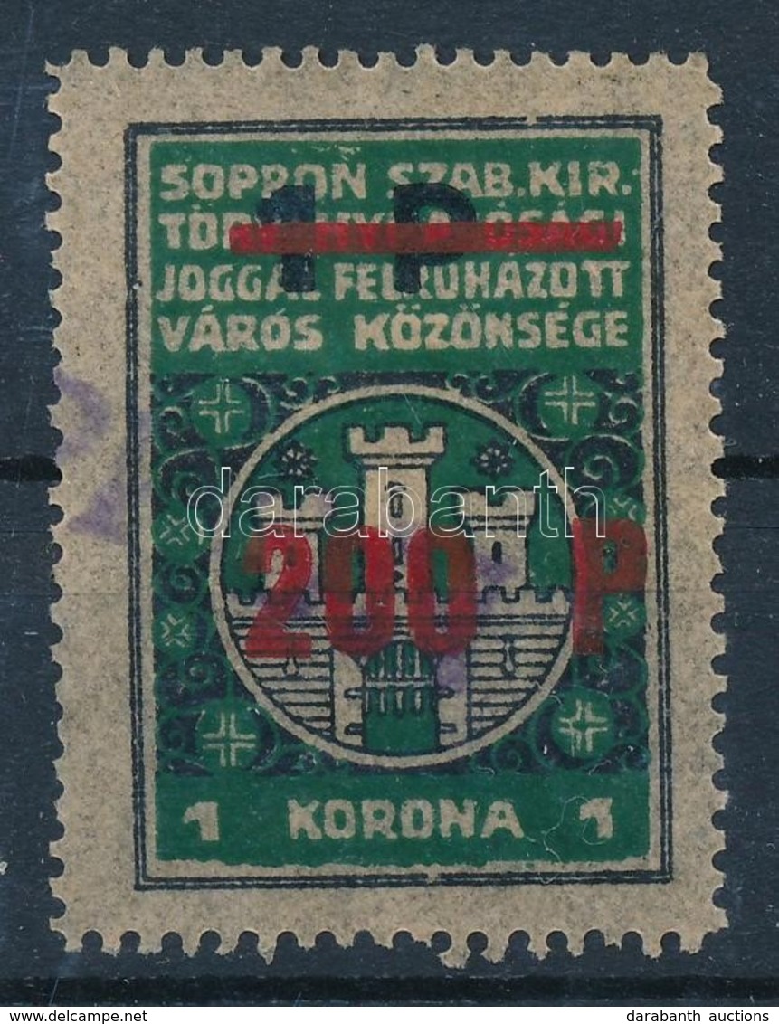 1945 Sopron Városi Illetékbélyeg 200 P / 1 P / 1 K - Zonder Classificatie